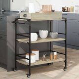  Kolica boja hrasta 81 5x41x92 5 cm konstruirano drvo | shoptok.hr