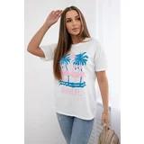 Kesi Rubbed cotton blouse Miami white