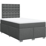  Krevet box spring s madracem tamnosivi 120 x 190 cm tkanina | shoptok.hr