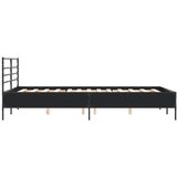  Okvir za krevet crni 135x190 cm konstruirano drvo i metal | shoptok.hr