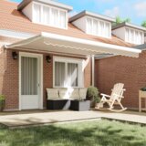  Retraktilna tenda Bež 400 × 300 cm Tkanina in kovina, (5000207013) | Shoptok.si