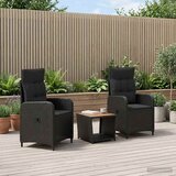  Set lounge namještaja za vrt 3 kom. Crna | shoptok.hr