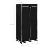 vidaXL garderobne omare 2 kosa 75x50x160 cm črne | Shoptok.si