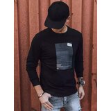 DStreet Bluza męska z nadrukiem czarna | Shoptok.si