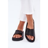 EVENTO Womens Foam Slippers On Platform With Buckle Black Viasara | Shoptok.si