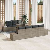  Set od 8 Vrtnih Sofa s Jastučićima Siva Poli Ratan | shoptok.hr