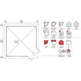 Male kuće Drvena vrtna kuća ARUBA 350 &amp;times; 350 cm sa &amp;scaron;indrom Slike