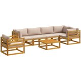  Set sofe 7 kom. Prirodna Čvrsto drvo akacije | shoptok.hr