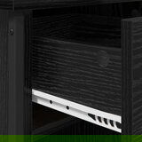 vidaXL Nočna omarica Črni hrast 40 x 42 x 50 cm Konstruiran les | Shoptok.si