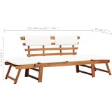  Vrtna klupa s jastucima 2-u-1 190 cm masivno bagremovo drvo | shoptok.hr