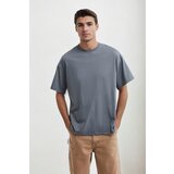 Dewberry 75226 Mens Oversized Fit Crew Neck T-Shirt-DARK GREY | shoptok.hr