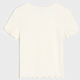 Sinsay Pamučna majica s ukrasnim volanima | shoptok.hr