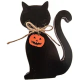 Drveni kipić (visina 15,5 cm) Happy Halloween –