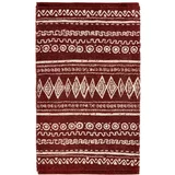 Webtappeti crveno-bijeli pamučni tepih Ethnic, 55 x 180 cm