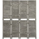 vidaXL Sobna pregrada s 4 panela siva 143 x 166 cm od masivnog drva Cijene