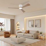  ZEVENTI - LED plafonski ventilator AUREX LED/24W/230V Wi-Fi Tuya bela/hrast + daljinski upravljač | Eponuda.com