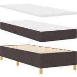 Box Spring Krevet s Madracem Tamnosmeđi 80x200 cm Tkanina | shoptok.hr