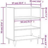  Komoda crna 57 x 35 x 70 cm od konstruiranog drva | shoptok.hr