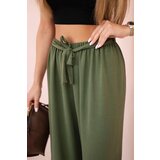 Kesi Włoski Trousers with a wide waistband light khaki | Shoptok.si