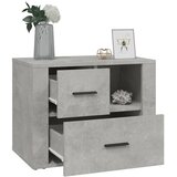  Noćni ormarić Siva boja betona 60x36x45cm od konstruiranog drva | shoptok.hr