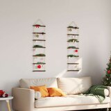 vidaXL Zidni ukrasi u obliku ljestava 2 kom 30x100 cm prirodne grane | shoptok.hr