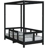  Za dječji krevet crni 70 x 140 cm od masivne borovine | shoptok.hr