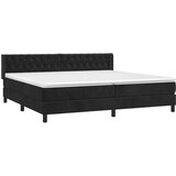  S oprugama i madracem crni 200x200 cm baršunasti | shoptok.hr