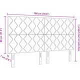  Vzglavje z LED lučmi z vzglavjem Rjava 180 cm blago, (5000043923) | Shoptok.si