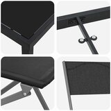  Vrtni set za objed 7 kom. Crna Čelik s prahom premazan | shoptok.hr