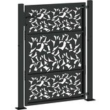  Vrtna vrata crna 105x130 cm dizajn čeličnog lišća | shoptok.hr