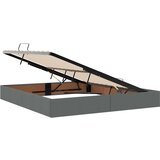  Krevet S LED lampica s pohranom Tamno siva 160 x 200 cm tkanina | shoptok.hr