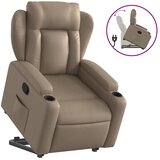 Naslonjač na podizanje od umjetne kože boja cappuccina | shoptok.hr