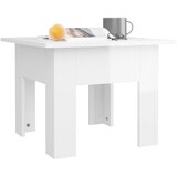  Stolić za kavu sjajni bijeli 55 x 55 x 42 cm konstruirano drvo | Shoptok.si