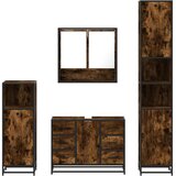  4-dijelni set kupaonskog namještaja boja hrasta drveni | shoptok.hr