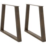  Noge za blagovaonski stol V-oblik 2 kom Prirodni čelik 80 x (72-73,3) cm Čelik | shoptok.hr