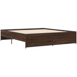  Okvir za krevet boja hrasta 180x200cm konstruirano drvo i metal | shoptok.hr