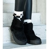 Gemre Black eco-suede platform snow boots decorated with fur Peters | ePonuda.com