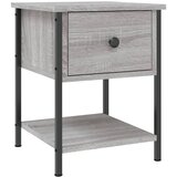  Noćni ormarić siva boja hrasta 34x35,5x45 cm konstruirano drvo | Eponuda.com