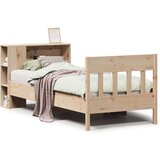 vidaXL Krevet s regalom za knjige bez madraca 100 x 200 cm od borovine | shoptok.hr