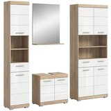 MID.YOU Kopalnica Lambada, Barva Hrasta, Bela, 4-Delna | Shoptok.si