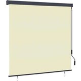 vidaXL Vanjska Roleta Prugasti Podesiva Krema 180 x 250 cm tkanina u