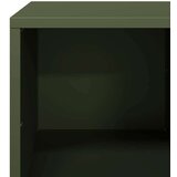 vidaXL Klubska mizica olivno zelena 101,5x50x43,5 cm valjano jeklo | Shoptok.si