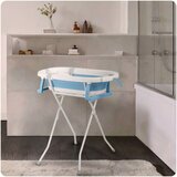 Ricokids RK-287 sklopiva kada za bebe – s termometrom, stalkom i uloškom, bijelo-plava | shoptok.hr