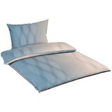 Fleuresse posteljnina 140/200 cm mako saten bela, pastelno modra | Shoptok.si