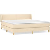  Box spring postelja z vzmetnico krem 180x200 cm blago | Shoptok.si