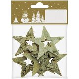  Dekorativne zvezdice (5 kos, rjava, les, premer: 6,5 cm) | Shoptok.si