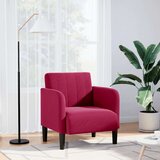SOFA fotelja s naslonima za ruke vino crvena 54 cm baršun Cijene