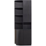 WOOOD Crna biblioteka od masivnog bora 78x210 cm Finca – | shoptok.hr