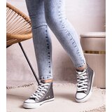 Gemre Black high-top sneakers with shiny mesh Ranifali | Shoptok.si
