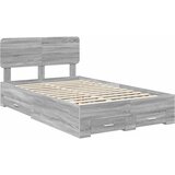  Krevetna konstrukcija s ladicama Siva Sonoma 135 x 190 cm 190 x 138 x 90 cm | Shoptok.si